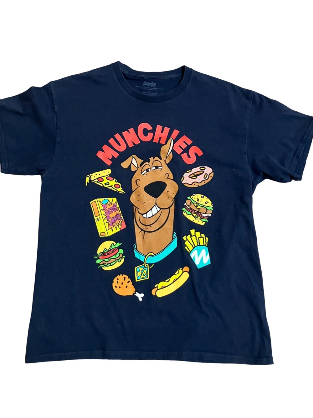 Scooby-Doo 'Munchies' Graphic Tee - Navy Blue unisex size Large